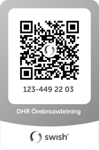 QR-kod för betalning via Swish till DHR Örebroavdelnigen.