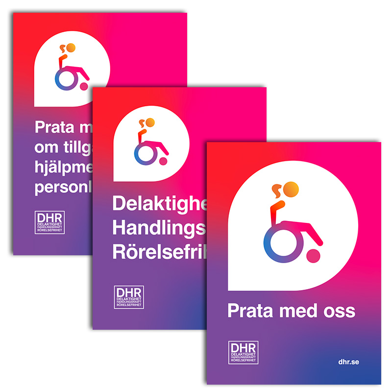 Rosa trycksak med texten 